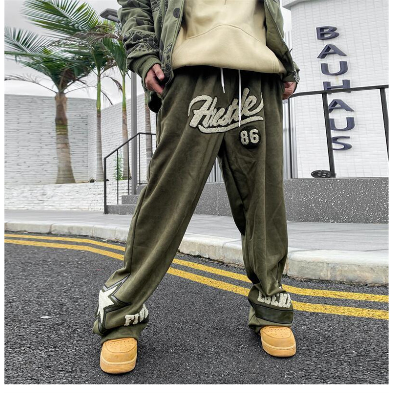 Men's Pants Straight Sweatpants Joggers Wide Leg Trousers Y2k Vintage Streetwear Casual Cargo Baggy Safari Style 230221Z