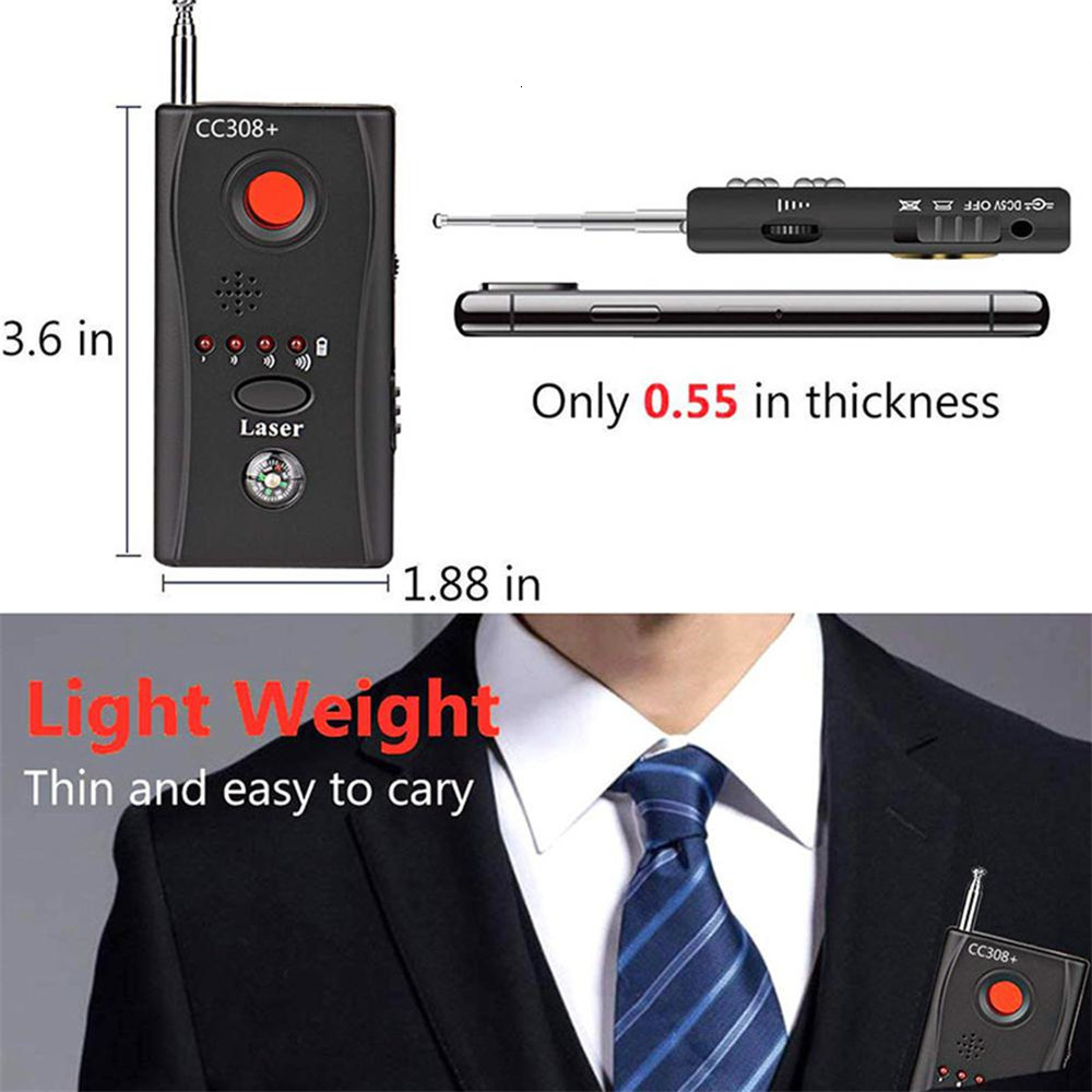 Camera Detector Wireless Signal Multi Function CC308 Radio Wave Scanner Full Range Wifi RF GSM Device Finder Anti Tracking Tool 230221