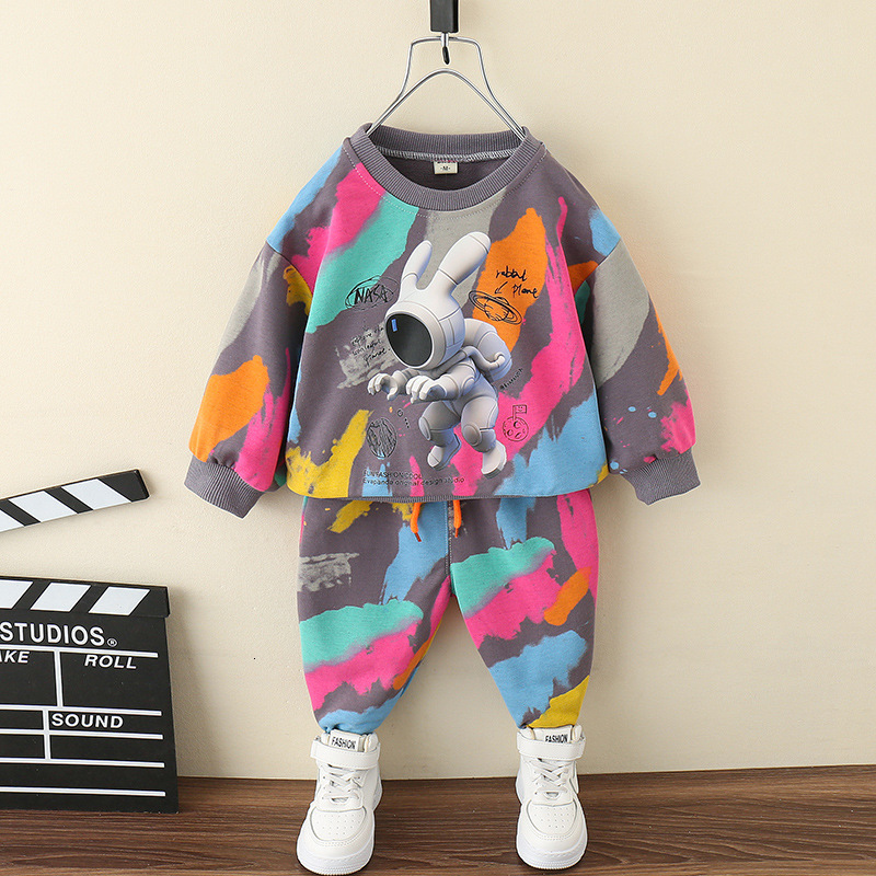 Clothing Sets Toddler Baby Tie Dye Outfits Girls Boys SweatshirtDrawstring Pant Sets 3D Print Children Jogger Set Kids Tracksuit 1-11 Years 230220