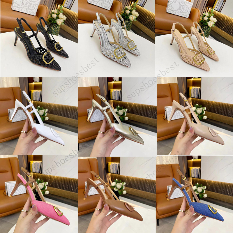 2023 High Heels Rhinestone Sandals Brand Designer Shoes Women Slingback Heels Pumps Sexy Pointed Toe Stiletto Evening Party Shoes for Women Zapatos De Mujer, Silver
2023 High Heels Rhinestone Sandals Brand Designer Shoes Women Slingback Heels Pumps Sexy Pointed Toe Stiletto Evening Party Shoes for Women Zapatos De Mujer, Silver