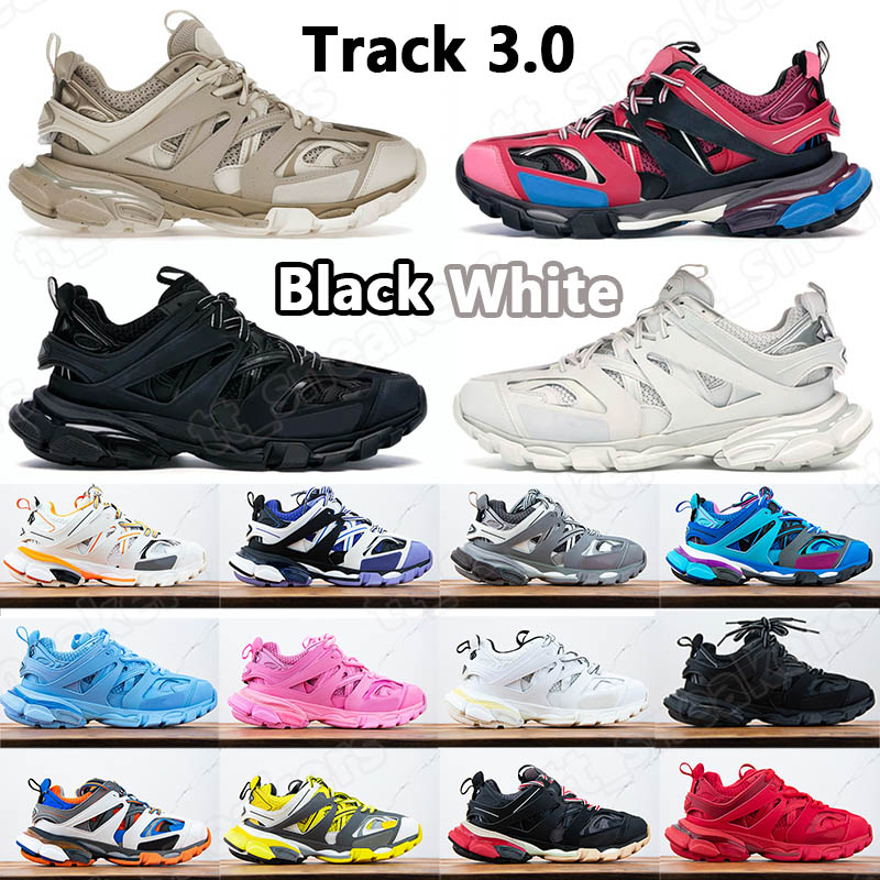With Box 2023 Brand Casual Shoes Designer Mens Women Balencigas Track 3 3.0 Platform Sneakers Vintage Balenciagas Tracks Runners Tess.s. Gomma leather Trainers