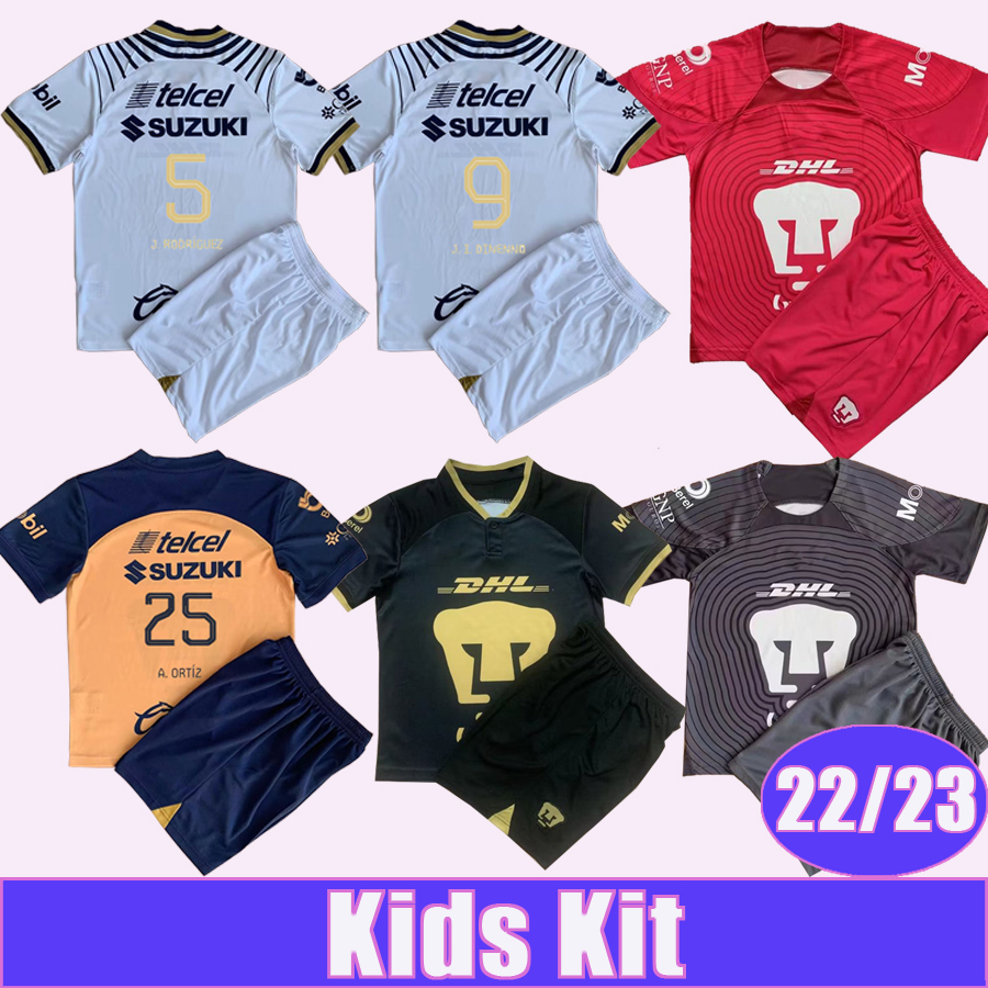 22 23 CLUb UNAM Cougar Kids Kit Soccer Jerseys J. RODRIGUEZ J. I. DINENNO SALVIO DEL PRETE A. ORTIZ Home Away Goalkeeper 3rd Football Shirts, Tz10711 22 23 gk no socks
22 23 CLUb UNAM Cougar Kids Kit Soccer Jerseys J. RODRIGUEZ J. I. DINENNO SALVIO DEL PRETE A. ORTIZ Home Away Goalkeeper 3rd Football Shirts, Tz10711 22 23 gk no socks