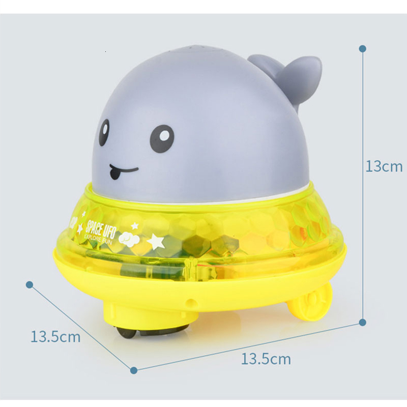 Bath Toys Baby Bath Flashing Light And Spray Water Whale Toys Water Reaction Flashing Baby Bathroom Toys Lamp Bath Toys As Kids Gift 230221