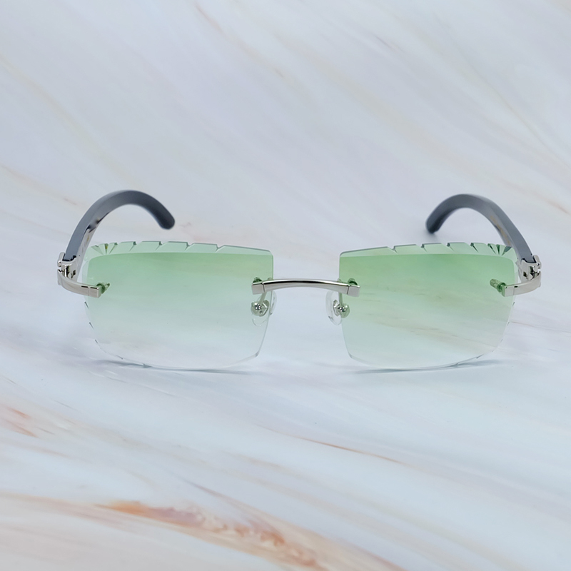 Genuine Horn Sunglasses Carter Designer Rimless Sunglass For Men And Women New In Dia Cut Shades Eyewear Glasses Good quality