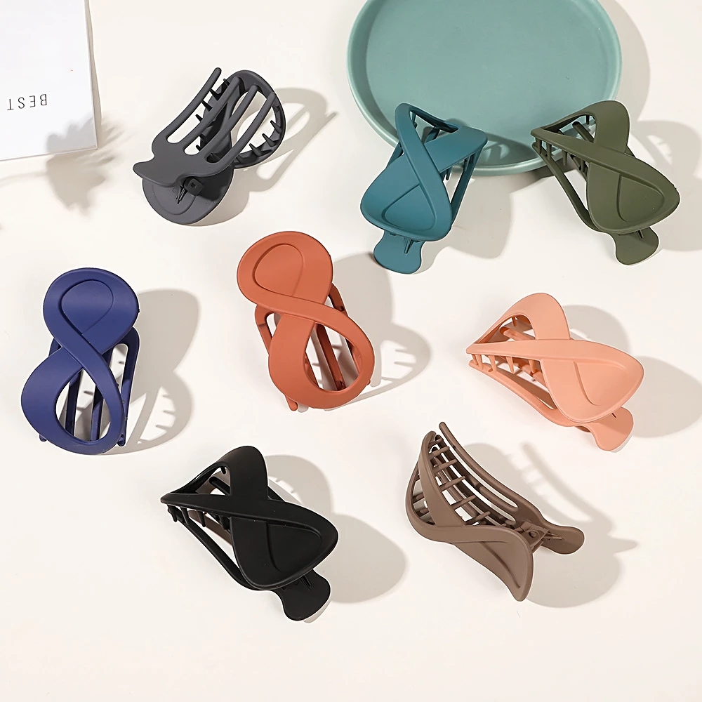 Trend PC Hair Clip Simple 8-shaped Infinity Styling Holder Shark Hair Claw Clip Hair Accessories For Women 2023 New Wholesale