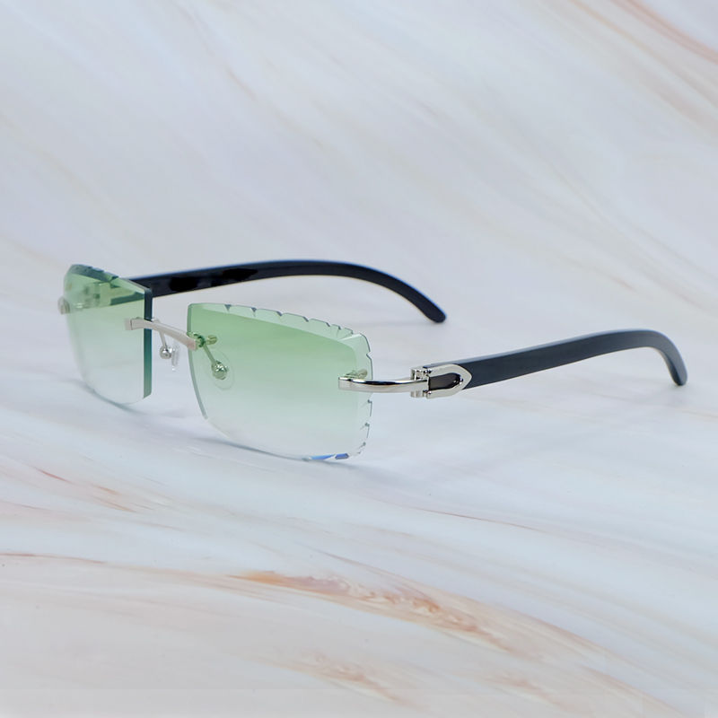 Genuine Horn Sunglasses Carter Designer Rimless Sunglass For Men And Women New In Dia Cut Shades Eyewear Glasses Good quality