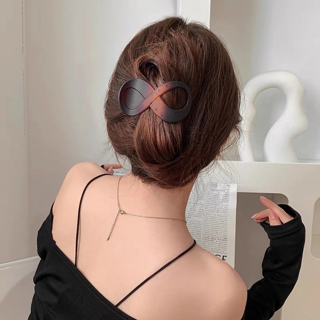 Trend PC Hair Clip Simple 8-shaped Infinity Styling Holder Shark Hair Claw Clip Hair Accessories For Women 2023 New Wholesale