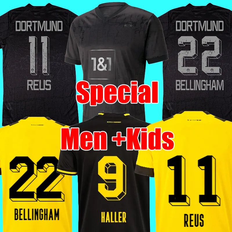 REUS soccer jerseys 22 23 season HALLER 2022 2023 soccer football top shirt NEONGELB BELLINGHAM HUMMELS BRANDT DORTMUND hazard YEYNA men kids kit special all black, Men away
REUS soccer jerseys 22 23 season HALLER 2022 2023 soccer football top shirt NEONGELB BELLINGHAM HUMMELS BRANDT DORTMUND hazard YEYNA men kids kit special all black, Men away