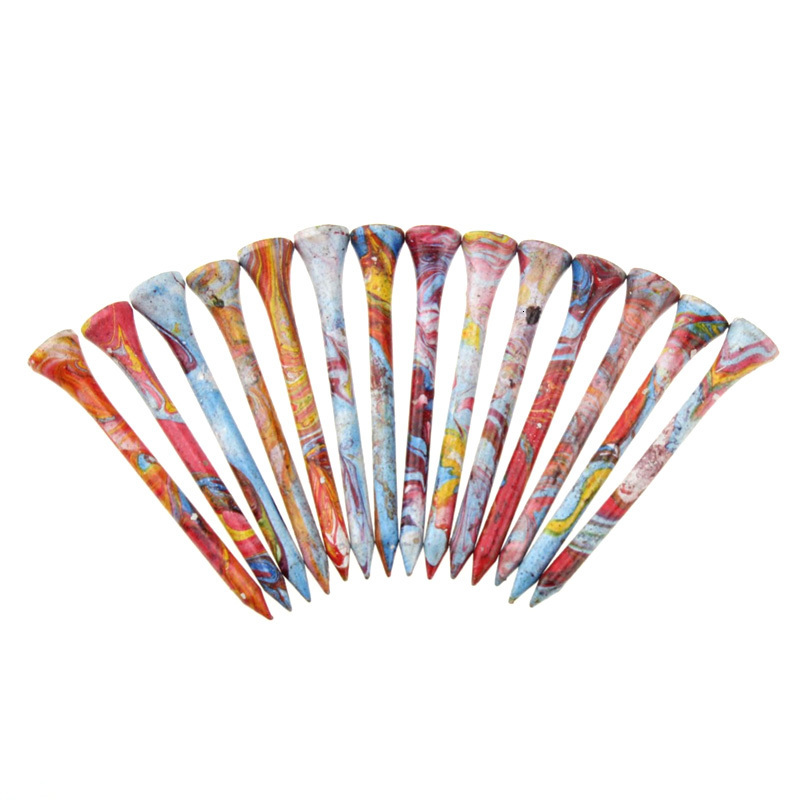 Golf Tees CRESTGOLF 100pcsPack 70mm 2.75" Wooden Golf Tees Golf Wood Tees Colorful Golf Wood Tees 230220