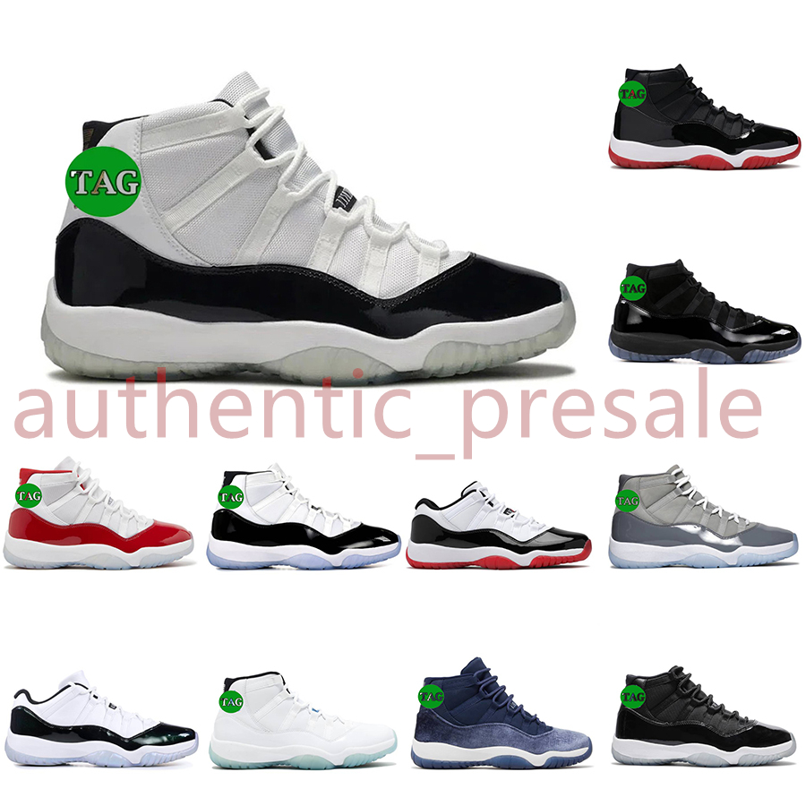 Authentic Shoes 11 11s DMP Cherry Bred Concord Basketball Sports CAP AND GOWN COOL GREY SPACE JAM Sneakers Trainers Womens Mens With Original Box 36-47.5
Authentic Shoes 11 11s DMP Cherry Bred Concord Basketball Sports CAP AND GOWN COOL GREY SPACE JAM Sneakers Trainers Womens Mens With Original Box 36-47.5