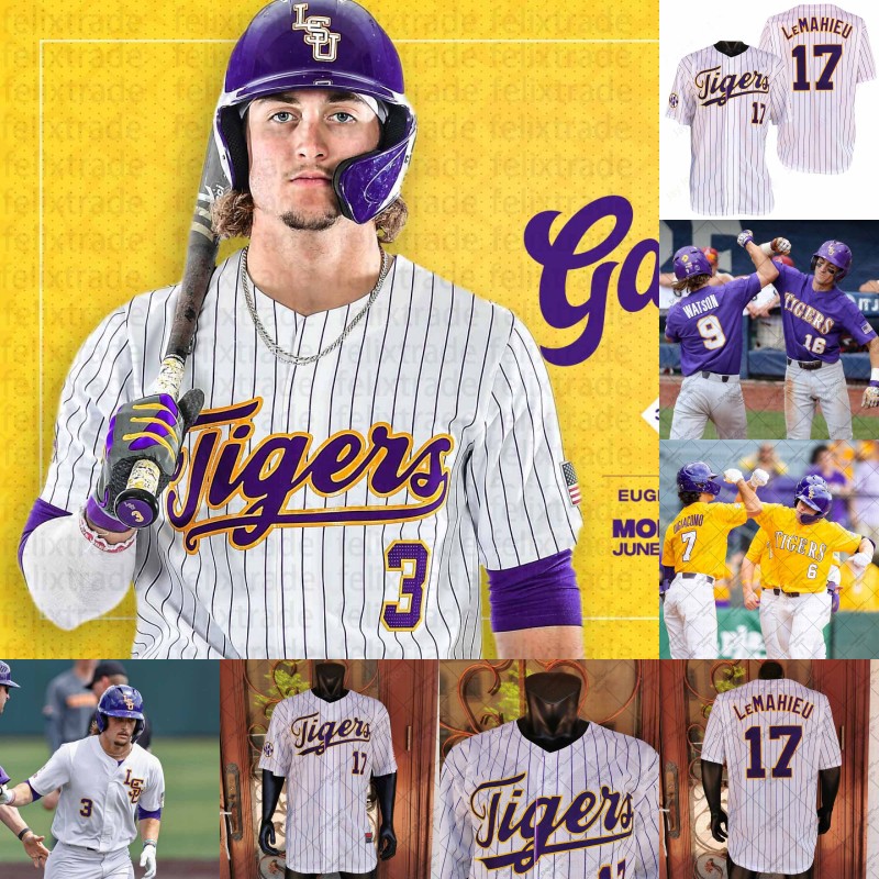 Cuatom NCAA LSU Tigers College Baseball Jersey Alex Bregman Devin Fontenot Dylan Crews Tre Morgan DJ LeMahieu Kevin Gausman Wes Toups Brayden Jobert Zack Mathis