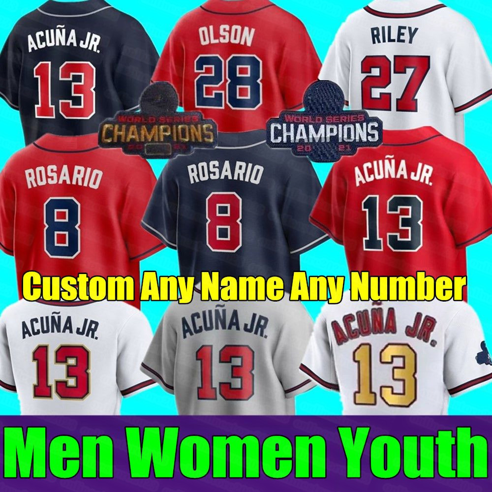 2022 WS Gold Program Jersey Ronald Acuna Jr. MATT OlSON ATlANTA JORGE SOlER DEiON SANDERS AUSTIN RIlEY BRAVE OZZIE ALBIES JONES Men Women Youth Baseball Jerseys, As shown in illustration
2022 WS Gold Program Jersey Ronald Acuna Jr. MATT OlSON ATlANTA JORGE SOlER DEiON SANDERS AUSTIN RIlEY BRAVE OZZIE ALBIES JONES Men Women Youth Baseball Jerseys, As shown in illustration