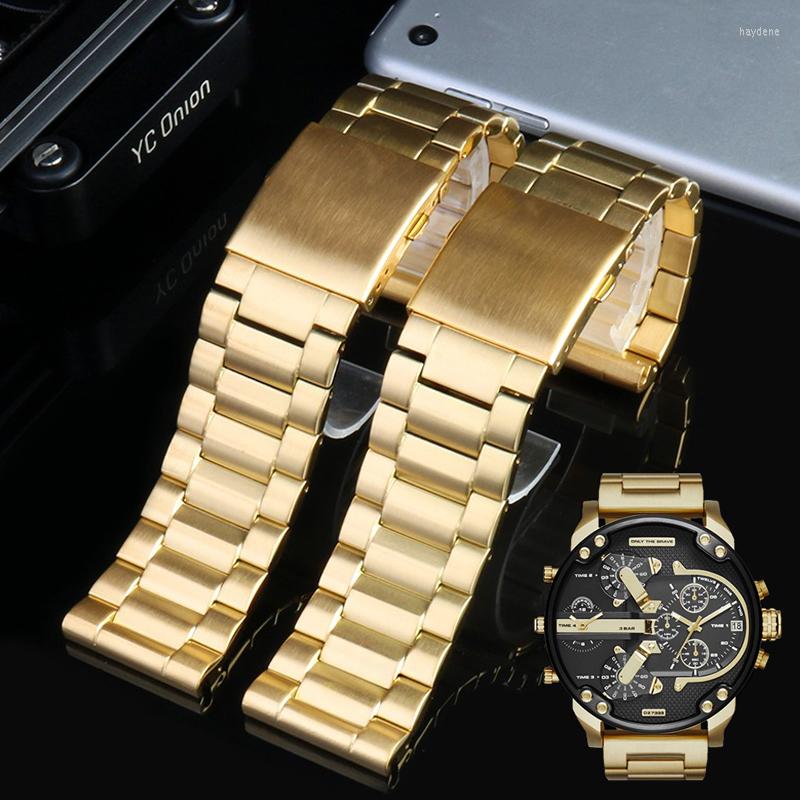 Watch Bands 24mm 26mm 28mm Man Watchband Quality Solid Stainless Steel Band For DZ7371 DZ7333 DZ7454 Series Gold Bracelet
Watch Bands 24mm 26mm 28mm Man Watchband Quality Solid Stainless Steel Band For DZ7371 DZ7333 DZ7454 Series Gold Bracelet
