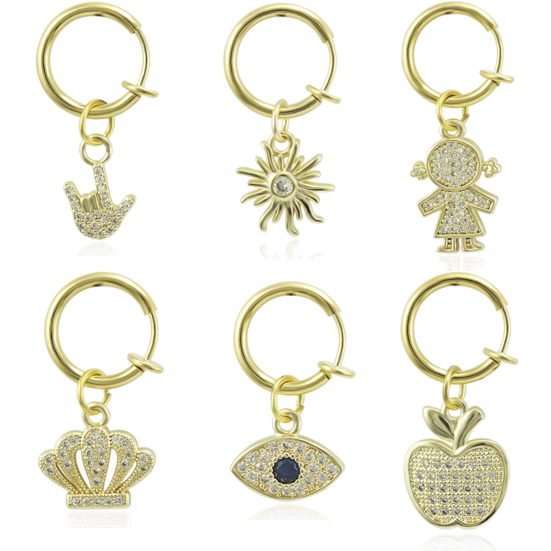 JINGLANG Faux Fake Belly Ring high crown eyes girl Belly Piercing Clip on Umbilical Navel Belly Button Cartilage Clip on Earrings Body Jewelry
JINGLANG Faux Fake Belly Ring high crown eyes girl Belly Piercing Clip on Umbilical Navel Belly Button Cartilage Clip on Earrings Body Jewelry
