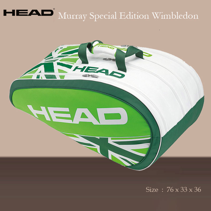 Tennis Bags HEAD Murray Special Edition Wimbledon Backpack 9 Pieces Rackets In Sharapova Combi Handbag 230221
Tennis Bags HEAD Murray Special Edition Wimbledon Backpack 9 Pieces Rackets In Sharapova Combi Handbag 230221