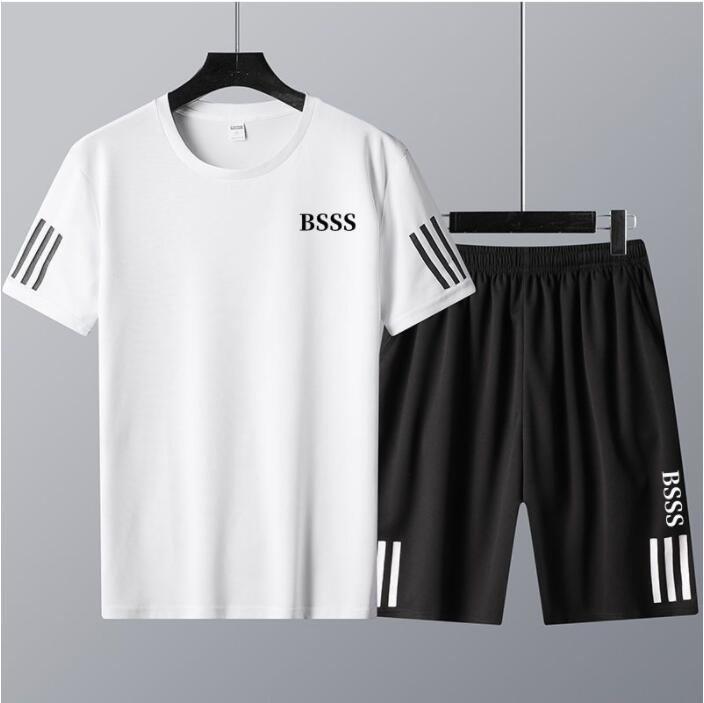 Summer New Men's Plus Size Tees T-Shirt Shorts Set Fashion Bos Casual Short Sleeves Tracksuits Sportswear Two Piece Sets Wicking Breathable Quick Dry Running Suits, Bos-1 
Summer New Men's Plus Size Tees T-Shirt Shorts Set Fashion Bos Casual Short Sleeves Tracksuits Sportswear Two Piece Sets Wicking Breathable Quick Dry Running Suits, Bos-1