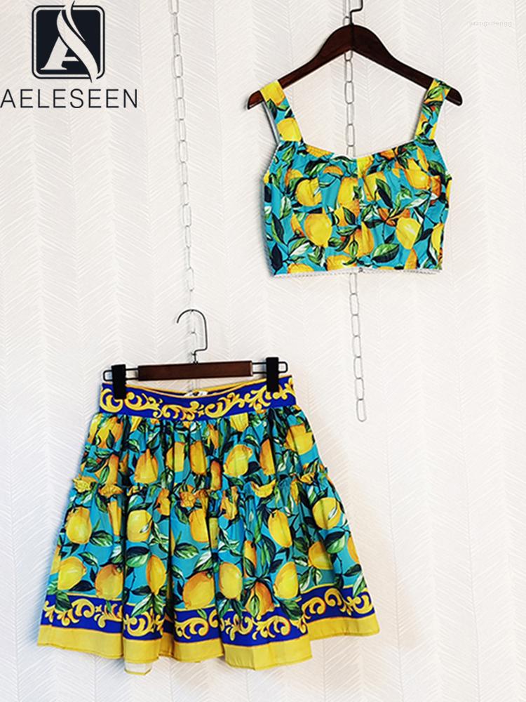 Work Dresses Fashion Runway Summer Sicily Skirt Set Women Lemon Print Camis Corset Crop Short Top Mini Holiday Party, Mixed color
Work Dresses Fashion Runway Summer Sicily Skirt Set Women Lemon Print Camis Corset Crop Short Top Mini Holiday Party, Mixed color