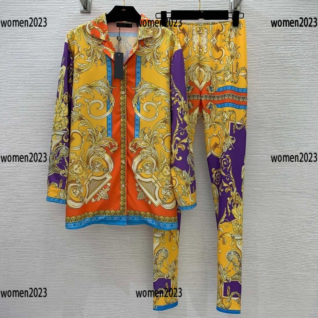 women sets ladies suit 2pcs V-neck shirt and stretch leggings SIZE S-XXL floral print New Arrivals Sports Comfort product Feb15