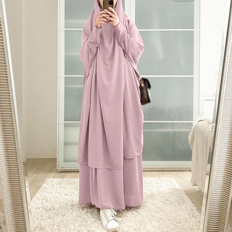 Ethnic Clothing Etosell Women Hooded Muslim Hijab Dress Eid Prayer Garment Jilbab Abaya Long Khimar Full Cover Ramadan Gown Abayas Islamic Cloth 23022