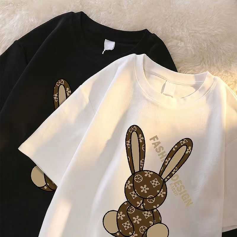 Men' T-Shirts Summer Luxury Brand Men T Shirt Cotton Women Classic Print TShirt Rabbit Oversized Short Sleeve Men' Clothes Free Shipping Z0221
Men' T-Shirts Summer Luxury Brand Men T Shirt Cotton Women Classic Print TShirt Rabbit Oversized Short Sleeve Men' Clothes Free Shipping Z0221