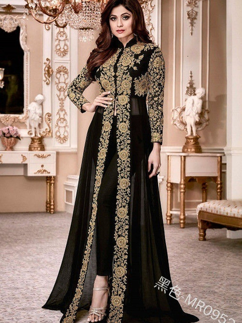 Elegant 2-Piece Muslim Abaya Dress Sets, Ral Long Sleeve Maxi Dresses With Stand Collar