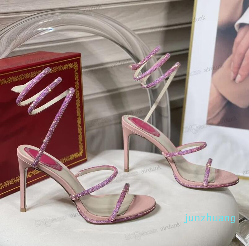 Hot stiletto Heel rene sandals Rene Caovilla for womens shoe Cleo Crystal studded Snake Strass shoes Luxury 23 Ankle Wraparound Fashion 9.5cm high heeled sandal 4, 34
Hot stiletto Heel rene sandals Rene Caovilla for womens shoe Cleo Crystal studded Snake Strass shoes Luxury 23 Ankle Wraparound Fashion 9.5cm high heeled sandal 4, 34