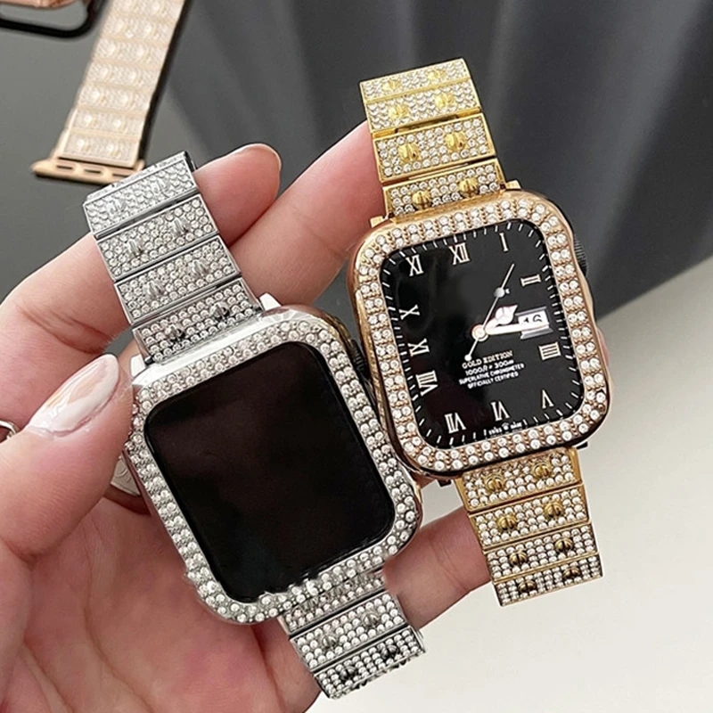 Luxury Diamond Band For Apple Watch 8 7 41 45mm Ultra 49mm iWatch Series 6 SE 5 4 38mm 40mm 42 44mm Women Stainless Steel Strap
Luxury Diamond Band For Apple Watch 8 7 41 45mm Ultra 49mm iWatch Series 6 SE 5 4 38mm 40mm 42 44mm Women Stainless Steel Strap