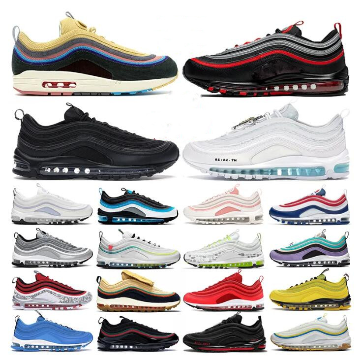 MAXairs 97 Running Shoes Men Women Casual Sean Wotherspoon 97s Triple Black White Silver Bullet Gold South Beach Ghost airs Mens Trainers Sports Sneakers 36-45
MAXairs 97 Running Shoes Men Women Casual Sean Wotherspoon 97s Triple Black White Silver Bullet Gold South Beach Ghost airs Mens Trainers Sports Sneakers 36-45