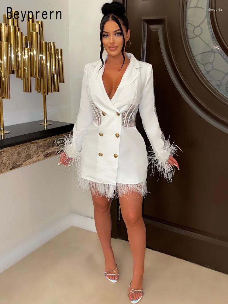 Casual Dresses Beyprern Elegant White Lace Insert Feather Trim Dress Glam Long Sleeve Button Corset Blazer Party Sexy Clubwear, Blue
Casual Dresses Beyprern Elegant White Lace Insert Feather Trim Dress Glam Long Sleeve Button Corset Blazer Party Sexy Clubwear, Blue
