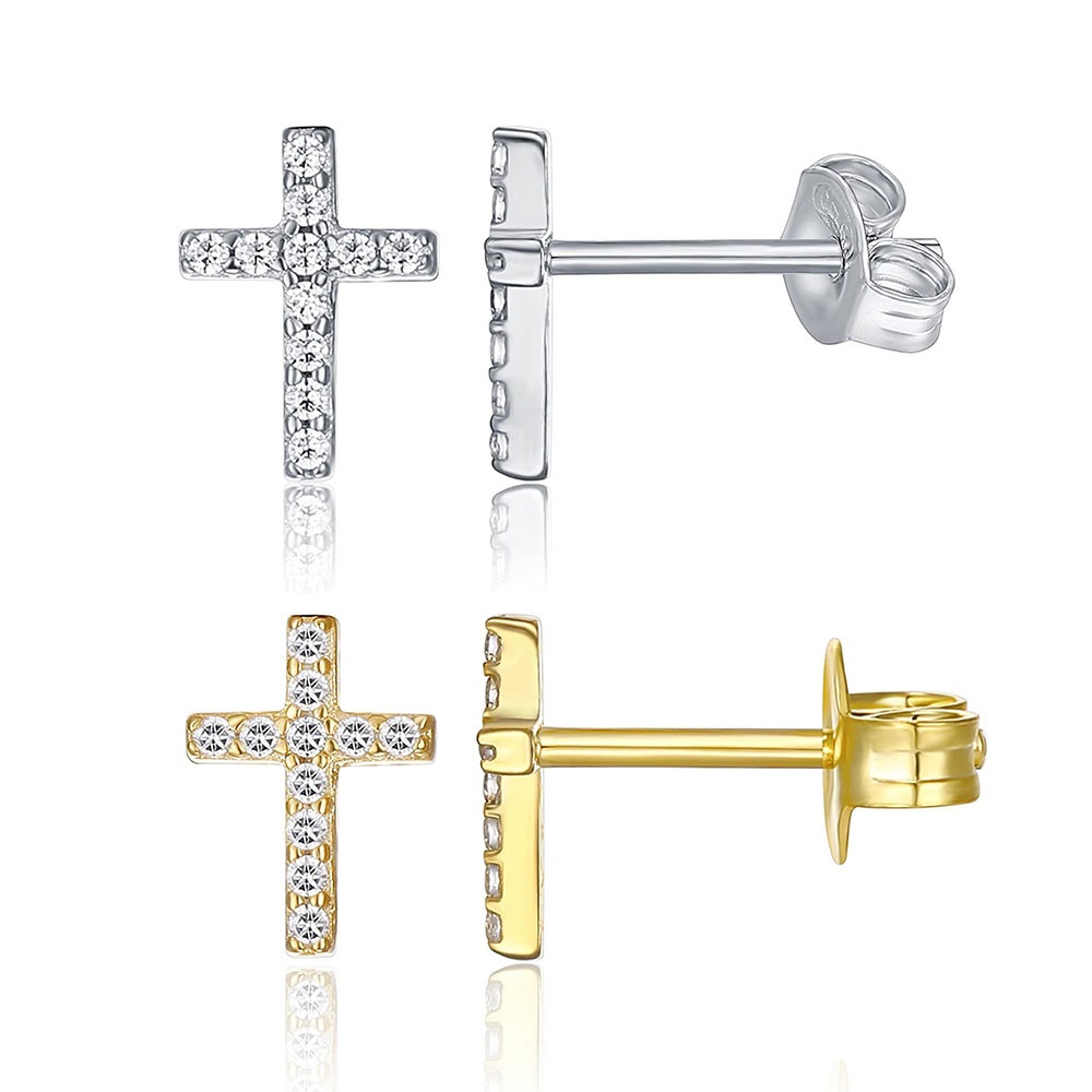 Cross Stud Diamond Earring Perfect Gift Idea Christmas Gift Designer Earrings Stocking Stuffer Baptism Gift Kids Gift Religious Gold Earrings for Women Gift
Cross Stud Diamond Earring Perfect Gift Idea Christmas Gift Designer Earrings Stocking Stuffer Baptism Gift Kids Gift Religious Gold Earrings for Women Gift
