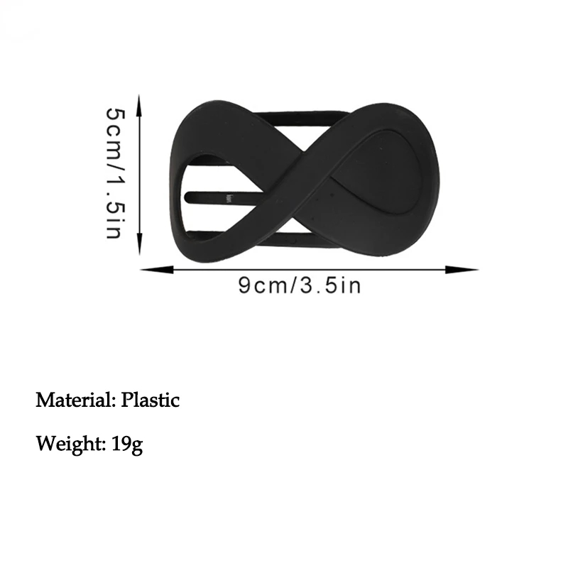 Trend PC Hair Clip Simple 8-shaped Infinity Styling Holder Shark Hair Claw Clip Hair Accessories For Women 2023 New Wholesale