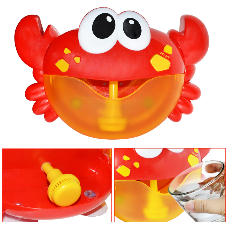 Bath Toys Bubble Crabs Baby Bath Toy Funny Toddler Bath Bubble Maker Pool Swimming Bathtub Soap Machine Bathroom Toys for Children Kids 230221