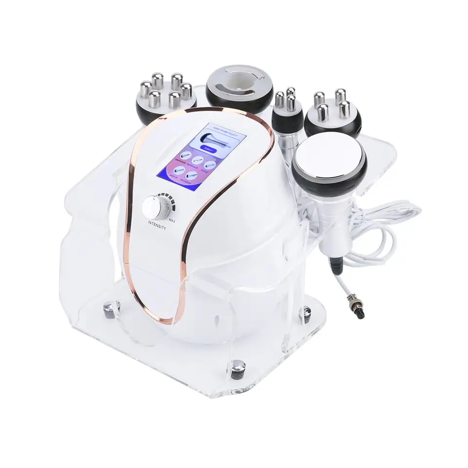 RF Equipment Effective Strong 40K Ultrasonic cavitation body sculpting slimming vacuum skin Firm body lift red photon machine with trolly cooling gel