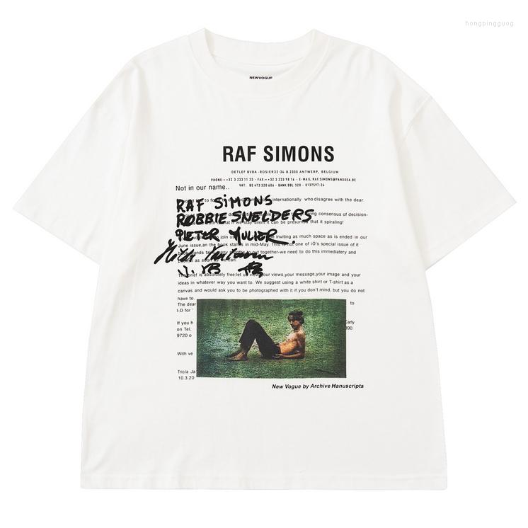 Men' T Shirts Men Hip Hop Oversized T-Shirt Graphics Raf Simons Character Po Letter Printed Shirt Streetwear Harajuku Cotton Casual Tees, White
Men' T Shirts Men Hip Hop Oversized T-Shirt Graphics Raf Simons Character Po Letter Printed Shirt Streetwear Harajuku Cotton Casual Tees, White
