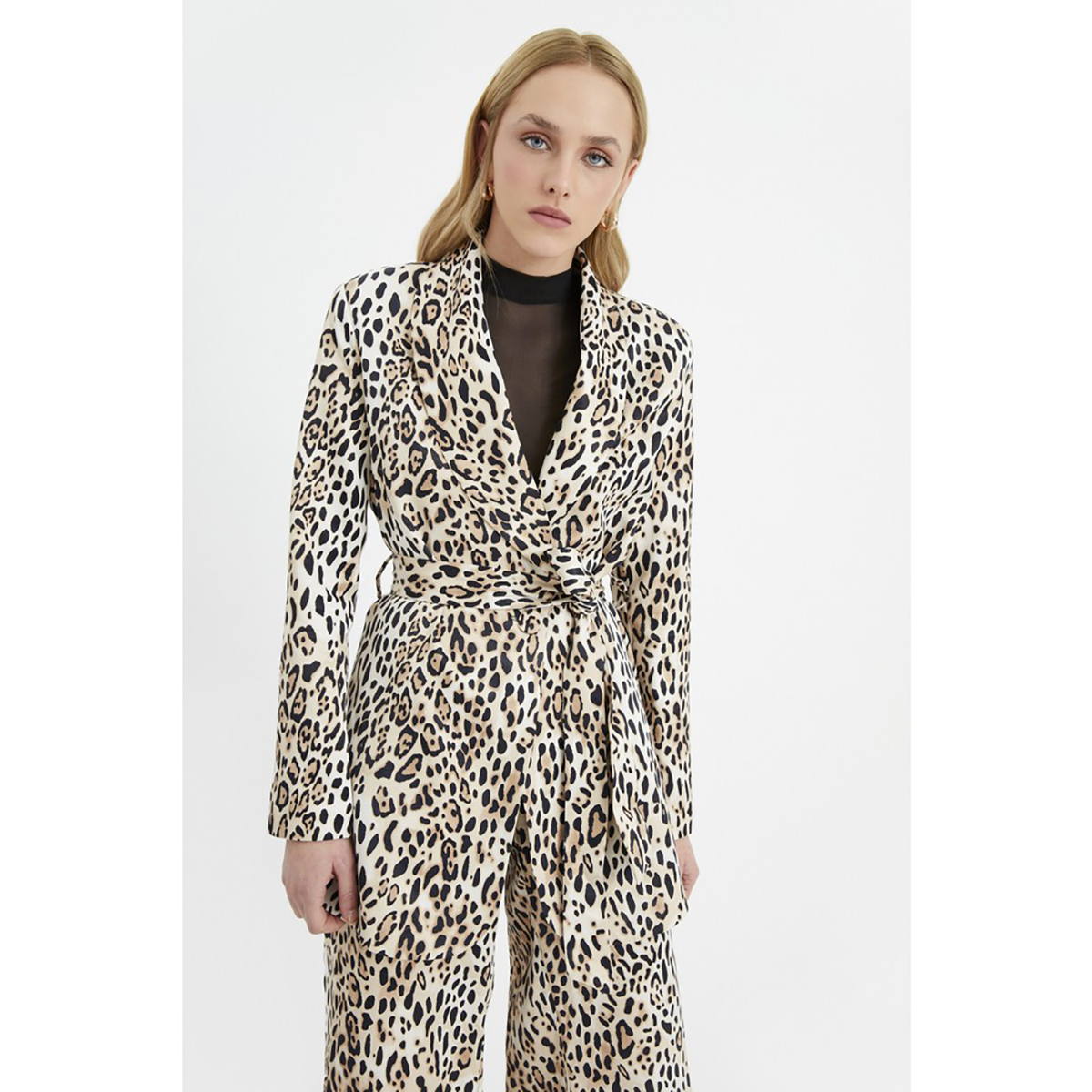 Spring Fashion Leopard Print Women Pants Suits Slim Fit Mother of the Bride Suit Evening Party Blazer Guest Wear 2 Pieces