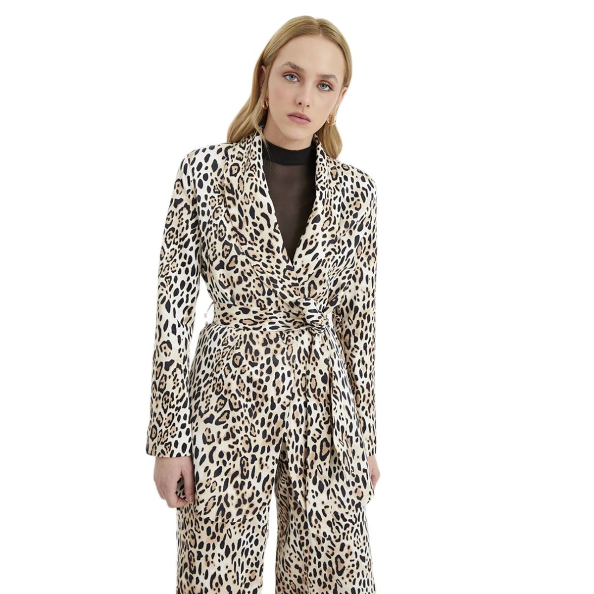 Spring Fashion Leopard Print Women Pants Suits Slim Fit Mother of the Bride Suit Evening Party Blazer Guest Wear 2 Pieces