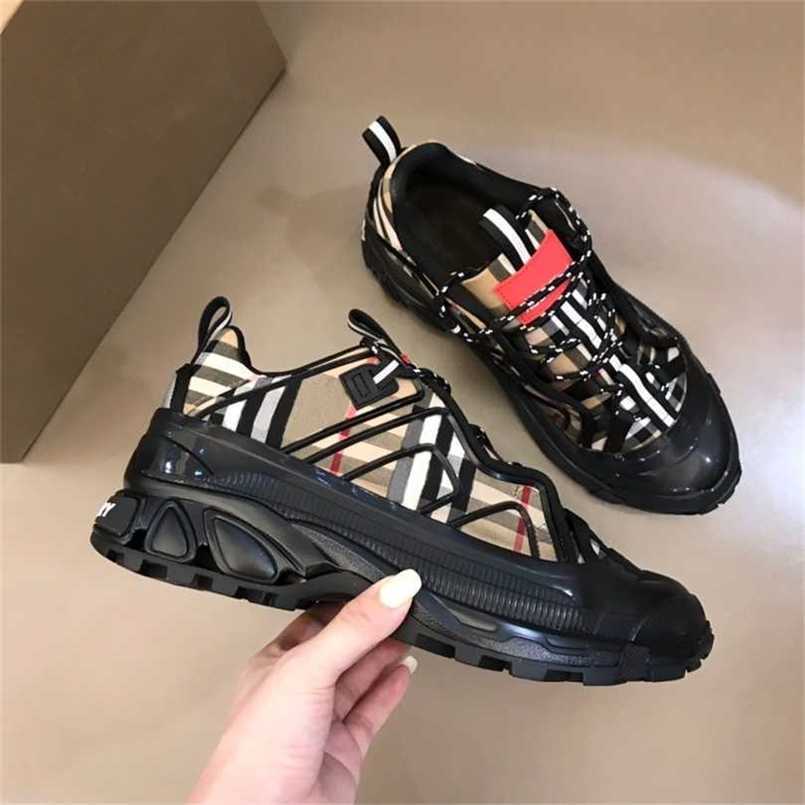 Designer Sneakers Men Shoes Print Check Trainer Platform Trainers Striped Sneaker Vintage Suede ShoeX6AH