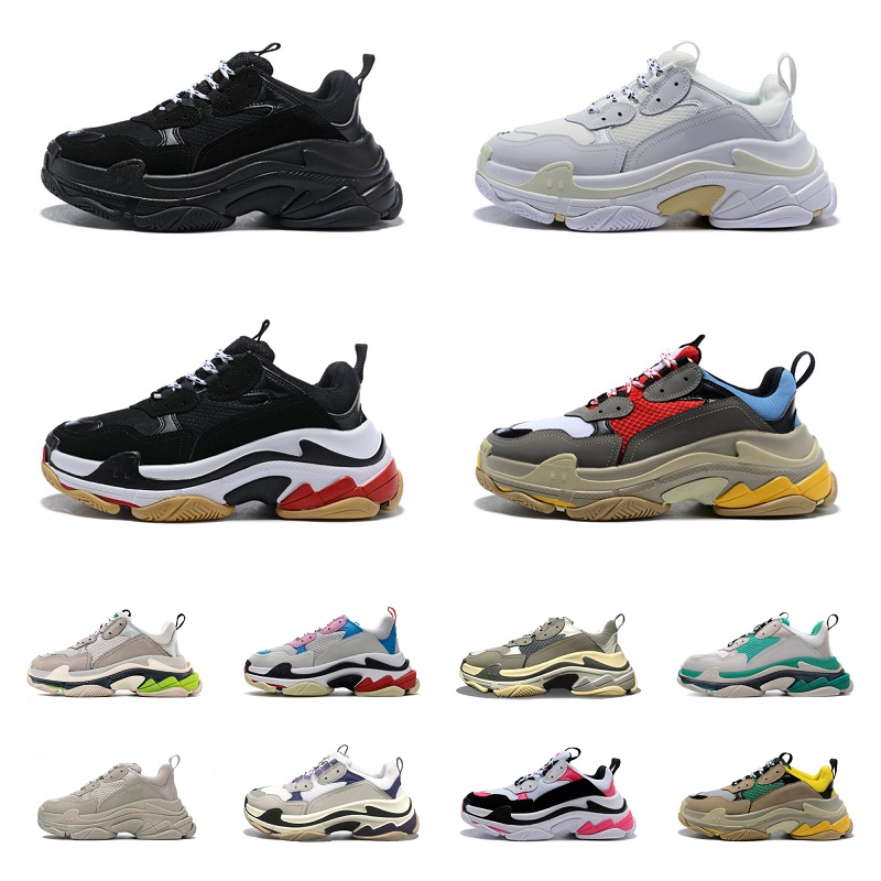 2023 triple s 17FW casual shOes men women platform sneakers black white grey red pink blue green Light Tan oreo mens trainers sports designer fashion Jogging Walking