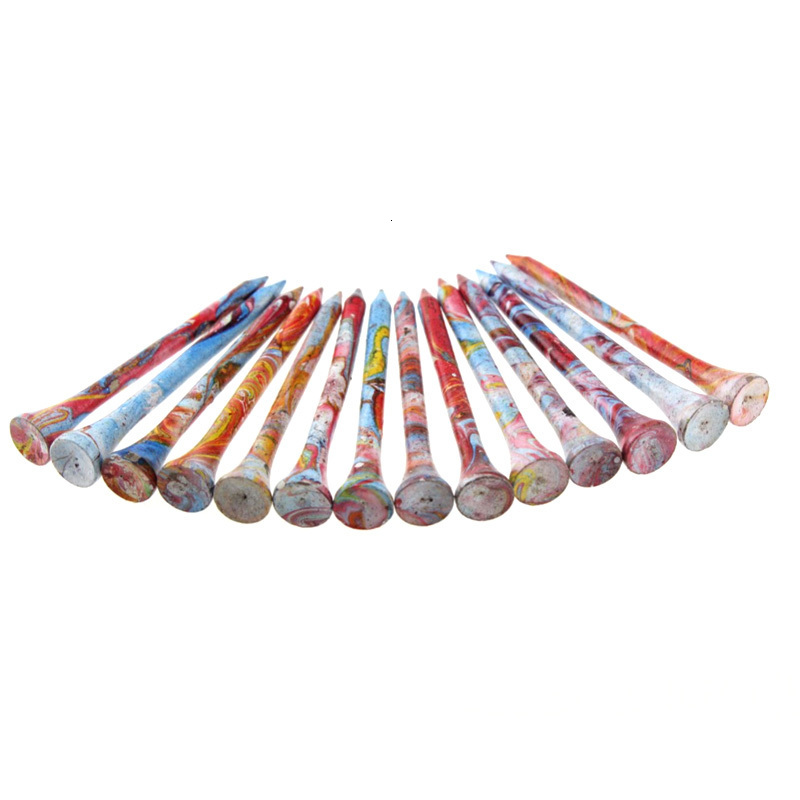 Golf Tees CRESTGOLF 100pcsPack 70mm 2.75" Wooden Golf Tees Golf Wood Tees Colorful Golf Wood Tees 230220
