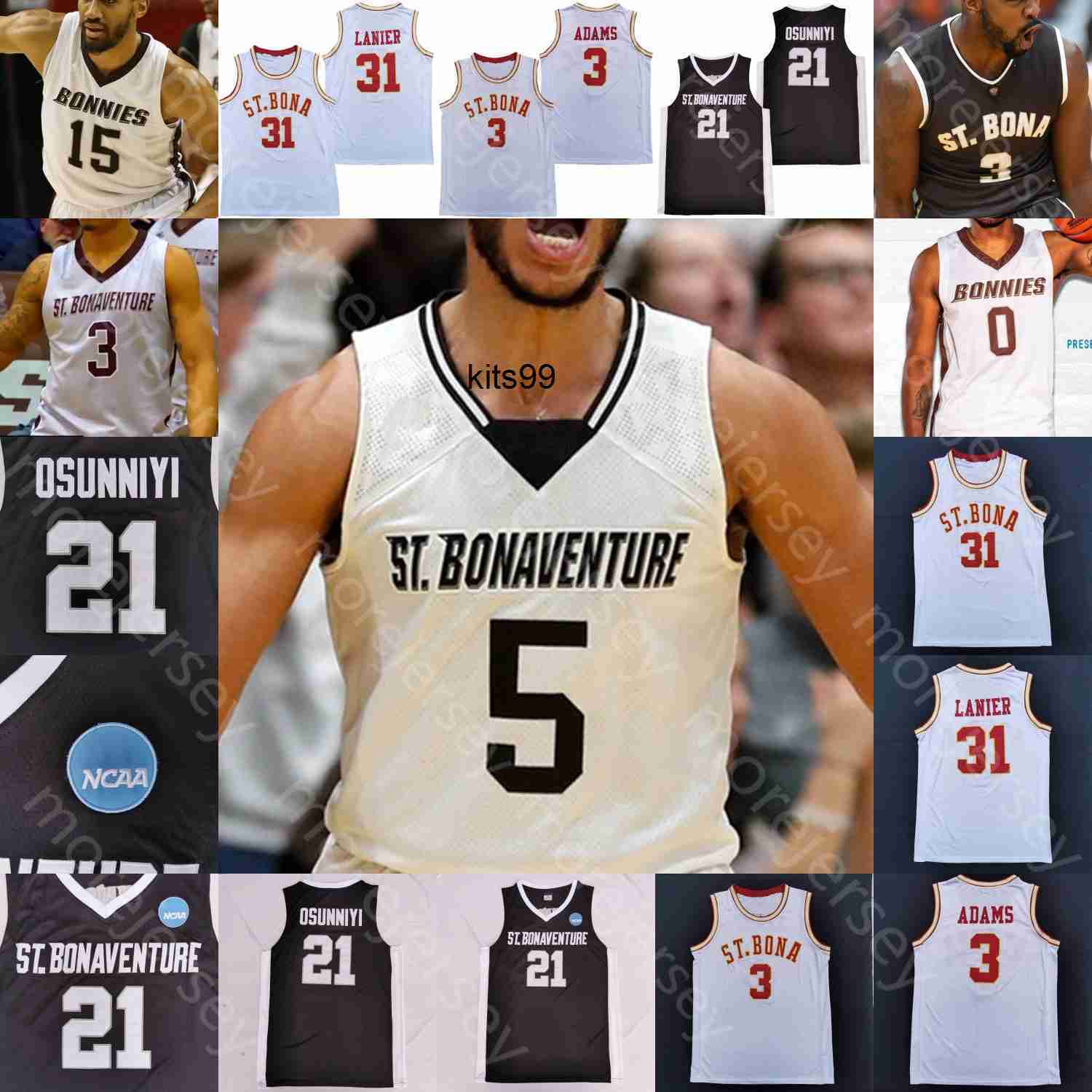 St. Bonaventure Bona Bonnies Basketball Jersey College Kyle Lofton Dominick Welch Osun Osunniyi Jaylen Adams Bob Lanier Jaren Holmes Karim, Black i
St. Bonaventure Bona Bonnies Basketball Jersey College Kyle Lofton Dominick Welch Osun Osunniyi Jaylen Adams Bob Lanier Jaren Holmes Karim, Black i