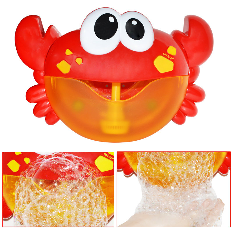 Bath Toys Bubble Crabs Baby Bath Toy Funny Toddler Bath Bubble Maker Pool Swimming Bathtub Soap Machine Bathroom Toys for Children Kids 230221