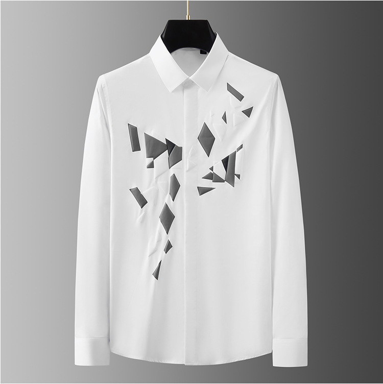 Luxury Printed Business Shirt Men Art Cube Printed Long Sleeve Chemise homme High Quality Cotton Shirts For MEN Brand Camisas, Black
Luxury Printed Business Shirt Men Art Cube Printed Long Sleeve Chemise homme High Quality Cotton Shirts For MEN Brand Camisas, Black