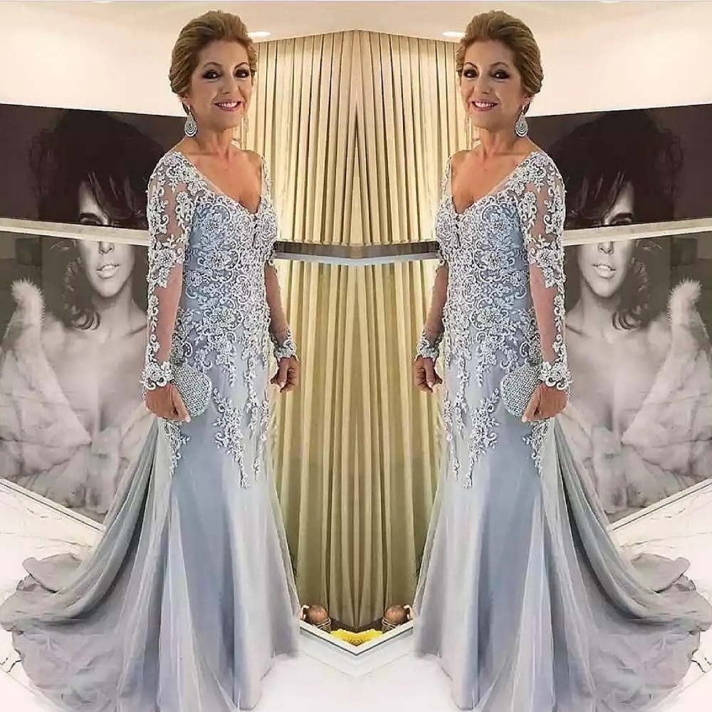 Casual Dresses Elegant Blue Silver Mother of the Bride Long Sleeves V Neck Godmother Evening Wedding Party Guest Gowns 230221, Black
Casual Dresses Elegant Blue Silver Mother of the Bride Long Sleeves V Neck Godmother Evening Wedding Party Guest Gowns 230221, Black