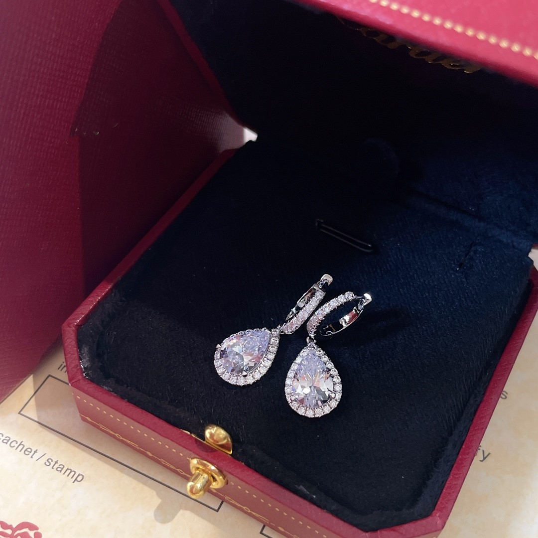 Luxury Dangle Earrings S925 Sterling Silver Oval Water Drop Shape Zircon Crystal Wedding Jewelry For Brides Engagement Party Gift With Box
Luxury Dangle Earrings S925 Sterling Silver Oval Water Drop Shape Zircon Crystal Wedding Jewelry For Brides Engagement Party Gift With Box