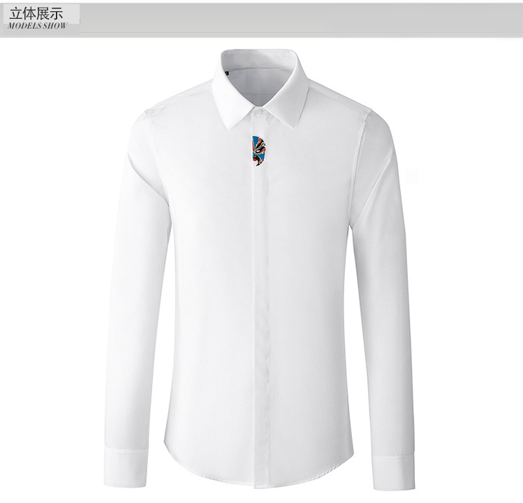 Elegant Embroidery Men Shirt Casual Slim Long Sleeve Chemise homme High Quality Cotton Business Male Dress Shirts Solid Camisas, Black
Elegant Embroidery Men Shirt Casual Slim Long Sleeve Chemise homme High Quality Cotton Business Male Dress Shirts Solid Camisas, Black