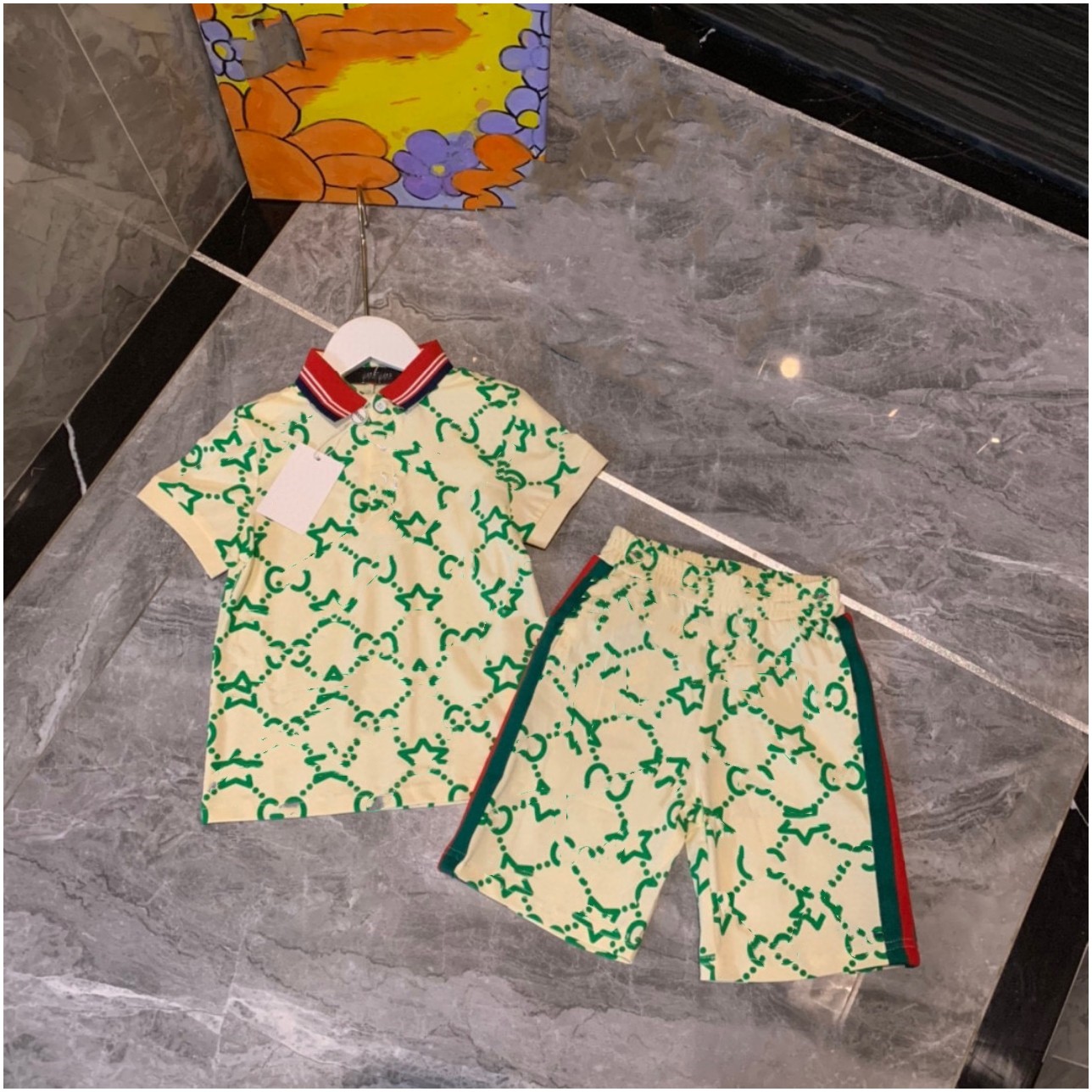 baby clothes kid sets kids designer set toddler Polo shirt Red lapel 2pics 1-15 ages girl boy t shirt Turn-down Collar Tops luxury summer shorts Sleeve With letters, Beige
baby clothes kid sets kids designer set toddler Polo shirt Red lapel 2pics 1-15 ages girl boy t shirt Turn-down Collar Tops luxury summer shorts Sleeve With letters, Beige