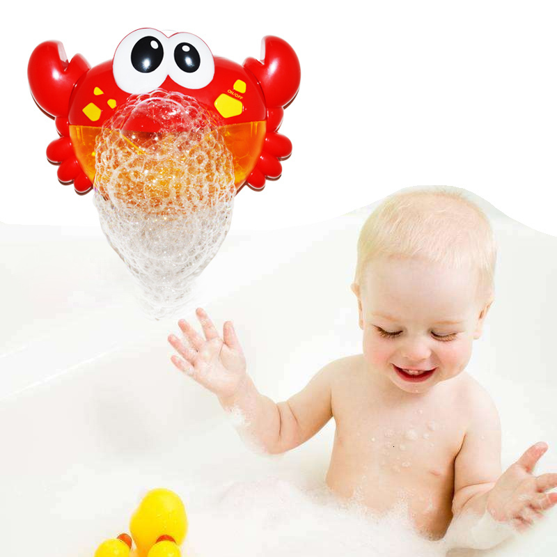 Bath Toys Bubble Crabs Baby Bath Toy Funny Toddler Bath Bubble Maker Pool Swimming Bathtub Soap Machine Bathroom Toys for Children Kids 230221