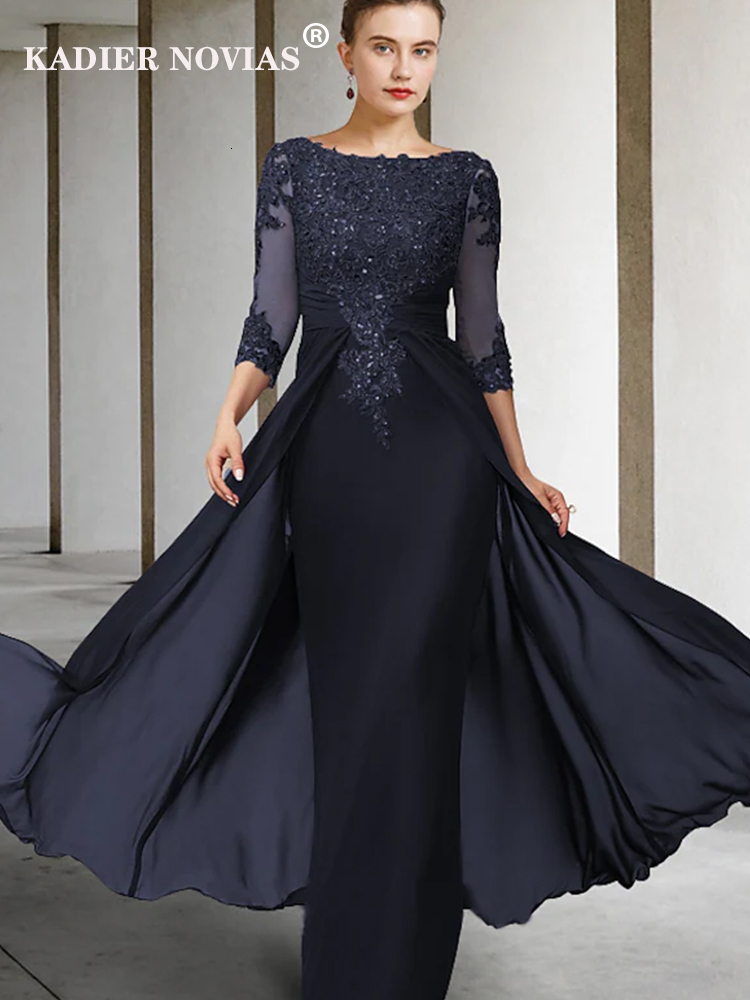 Casual Dresses Purple Mother of the Bride Lace for Long Party Woman Weddings Vestido de madrinha 230221