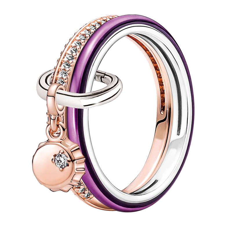 The New Popular 925 Sterling Silver Modeg Ring Loves Lucky Horseshoe Ring Female Jewelry Gift