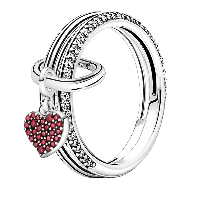 The New Popular 925 Sterling Silver Modeg Ring Loves Lucky Horseshoe Ring Female Jewelry Gift
